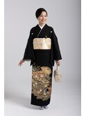 【カタログ】黒留袖レンタル　着付け　ヘアセット