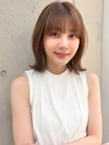 フリー(Free) 20代30代40代50代似合わせショートボブミルクティーベージュ