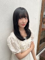 ロンドアベニール 北千住(Lond avenir)&nbsp;ミルクティーベージュ/レイヤーボブ韓国巻き顔周りカット/北千住
