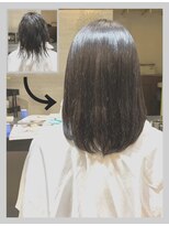 オーバーレイ(Overlay)&nbsp;自然に仕上がる縮毛矯正【施術例】〔自由が丘〕〔縮毛矯正〕