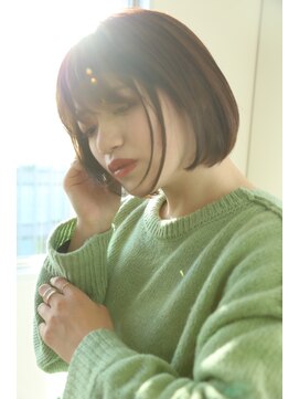 エクリ 麻布十番(equri) ショートボブ×ピンクベージュ