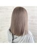 【ブリーチカラー】カット+ダブルカラー（ケアブリーチ）￥17600　中野