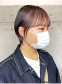 【デザインカラー】綺麗なショートボブ×高めインナーカラー◎