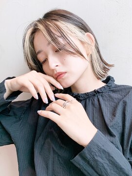 アルバム 池袋(ALBUM) フレーミングカラー外ハネ_外ハネボブセクションカラー_58788