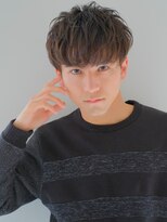 【Gallica】メンズ大人束感マッシュショート/黒髮ツーブロック