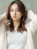 エースハバナ 渋谷(1 HAVANA)&nbsp;大人かわいい／20代30代／バングカット／オリーブベージュ