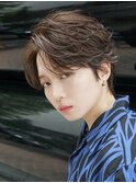 ダークアッシュ／韓国マッシュ/ニュアンスパーマ［池袋駅/men's]