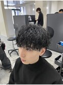 波巻きパーマ