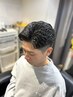 カット+シェービング+ベーシックパーマ+高濃度3stepトリートメント