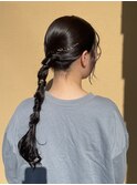【結婚式へアセット】タイトな編み下ろしヘアアレンジ！