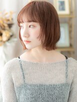 カバーヘア イヴ 戸頭店(COVER HAIR EVE)&nbsp;大人ガーリーミルクティーピンクこなれボブTc1戸頭20代30代40代