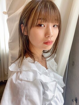 ナインセンス 下北沢(9_________nine sense) たーぷりブリーチハイライト！・ミディアムヘア【下北沢】