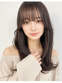 20代30代◎秋の暗めカラー×くびれレイヤーカットで小顔美人