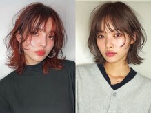 ダブルカラー/前髪カット/インナーカラー/レイヤーカット/ボブ