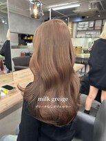 ベレーザ 渋谷(BELEZA)&nbsp;17136ブリーチ＆ダブルカラーミルクティーモーブブラウン