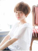 カットで小顔☆ナチュラル可愛いショートボブ♪