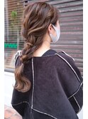 ハイライト×編みおろしアレンジ