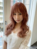 ウィステリア 銀座(WISTERIA)&nbsp;【遠藤】コーラルピンクベージュダブルカラーブリーチ韓国