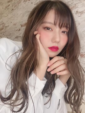 ヘアーズ ベリー 新石切店(hairs BERRY) BERRY_デザインカラー_くびれヘア_ゆるふわ_グレージュ