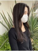暗髪ロング