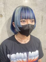 カリーナコークス 原宿 渋谷(Carina COKETH)&nbsp;ホワイト/ブルー/インナーカラー/ダブルカラー/顔周りレイヤー