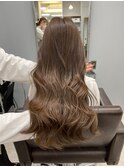 ベージュグレー黒髪レイヤーくびれヘア小顔10代20代30代40代
