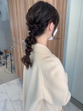 ガリカ 博多(Gallica) <入佐ひなの>結婚式二次会に☆ドレスに合う編みおろしローポニー