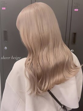 ベレーザ 渋谷(BELEZA) 7387ニュアンスカラー艶髪ハイトーンシルキーベージュ韓国波巻き