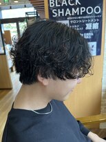 フレンズ 手稲店(friend's)&nbsp;七三センターパートアップバング波巻きスパイラルパーマツイスパ