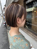 ルーナヘアー(LUNA hair)&nbsp;『京都 山科 ルーナヘアー』前下がり ミニボブ バングあり　草木