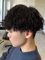 フゥ 宇都宮(FeU) 波巻きスパイラルパーマメンズマッシュウルフカットメンズパーマ