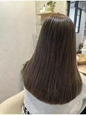 オリーブベージュ レイヤーカット シルバーグレージュ