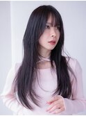 20代30代　大人かわいい　レイヤーカット　前髪　透明感カラー