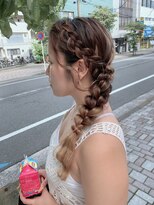 シャーマン(SHERMAN)&nbsp;サイド編み下ろしアレンジ♪