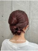 20代30代40代簡単アレンジピンクレッド透明感