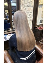 シャル 町田(shalu) ブリーチ2回で作るミルクティーグレージュ