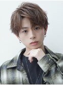 韓国ヘアカルマパーマコンマバングセンターパート黒髪ウルフ