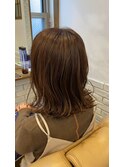 切りっぱなしミディアム×アッシュベージュ 30代40代50代