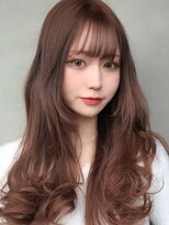 ウィズ 志津 ユーカリが丘店(wiz) ピンクベージュ×柔らかレイヤーロング