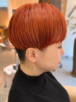 フリップビーアヴェダ(FLIP B AVEDA)&nbsp;本八幡×マッシュショート×刈り上げ×オレンジ