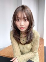 アイティー バイ アルバム 浦和店(IT by ALBUM)&nbsp;ロングおくれ毛顔周りレイヤー韓国ヘア_F40367