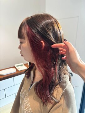 ハイレート ウニクス川越店(Hairate) 【Hairate本川越】カシスレッドインナーカラー
