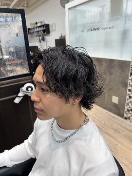 カイノオム 梅田(KAINO HOMME) ツーブロック 波巻き シャドウパーマ