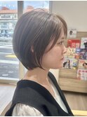 小顔見せの大人丸みショート
