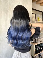サクラ オモテサンドウ(SAKURA) 人気のブルーグラデーションカラー/ダブルカラー/表参道ブリーチ