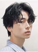 渋谷大人ルーズショートメンズカット波巻きスパイラルツイスパ