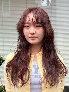 トオ(TOH) ブリーチなしダブルカラーレイヤーパーマ前髪パーマ