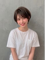 ミラリー 横浜(Mirareee)&nbsp;大人ショートボブ丸みショートカットマッシュショート前髪あり
