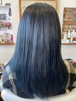 ルアージュ 調布店&nbsp;ブルーシルバー×セミロング[ハイライトカラー/インナーカラー]