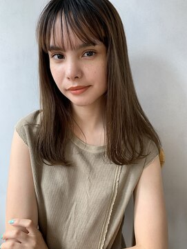 ガーランドギンザ(Garland Ginza) シースルー前髪　アッシュベージュ